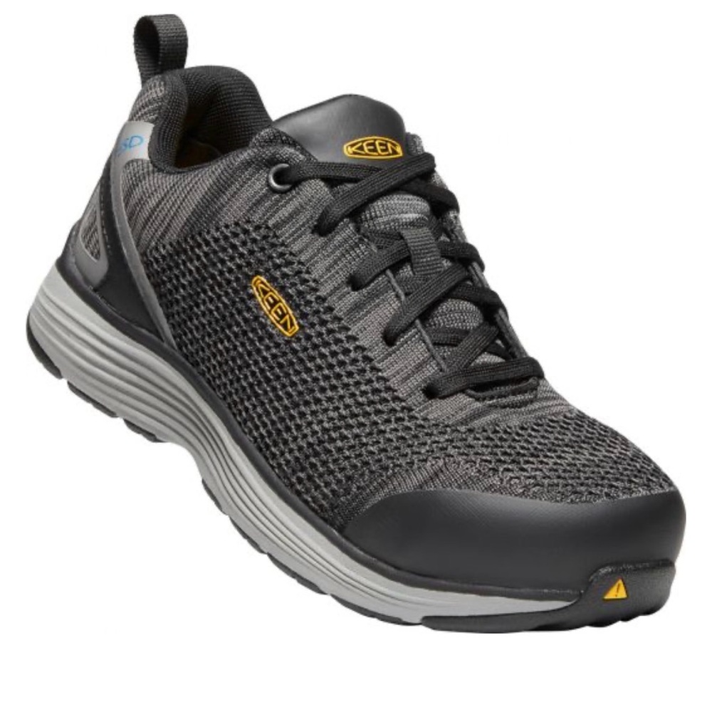 Keen Charcoal and Black Mesh Sparta ESD Aluminum Toe Utility Shoe Sneaker